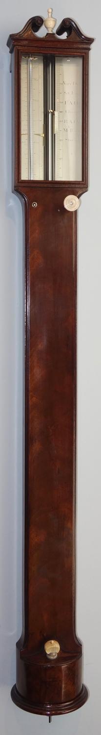 Exceptionally rare stick barometer by Ramsden, London.