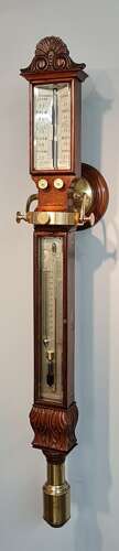 Rosewood marine barometer by Feathers, Dundee