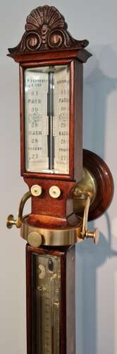 Rosewood marine barometer by Feathers, Dundee